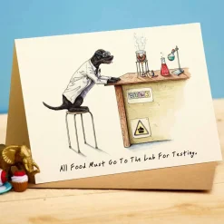 Bewilderbeest Lab Testing Greetings Card- Greeting Cards