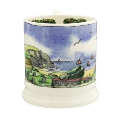 Emma Bridgewater Landscapes of Dreams Cornish Beaches 1/2 Pint Mug- Places|Great Britain