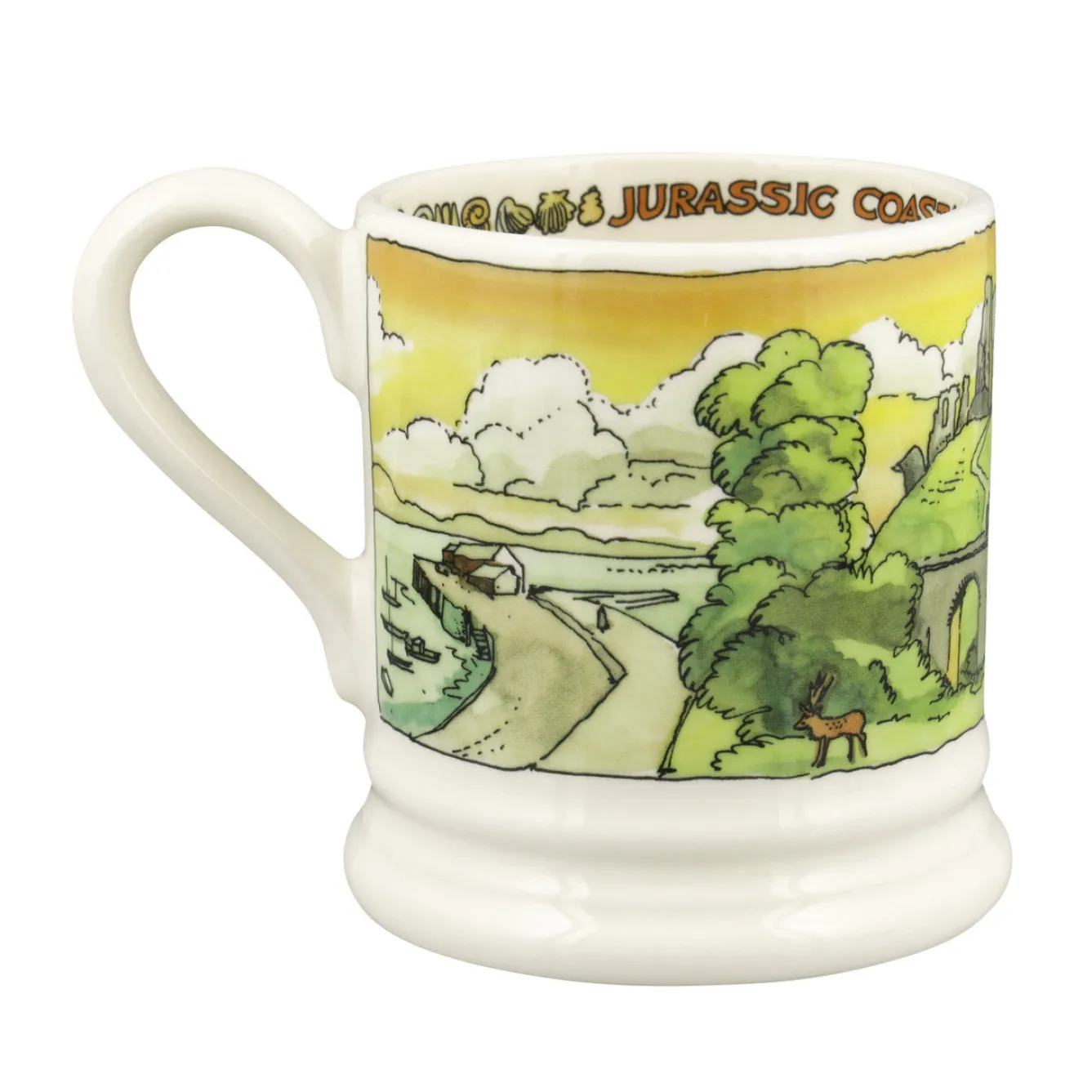 Emma Bridgewater Landscapes of Dreams Jurassic Coastline 1/2 Pint Mug- Places