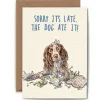 Bewilderbeest Late Spaniel Greetings Card- Greeting Cards