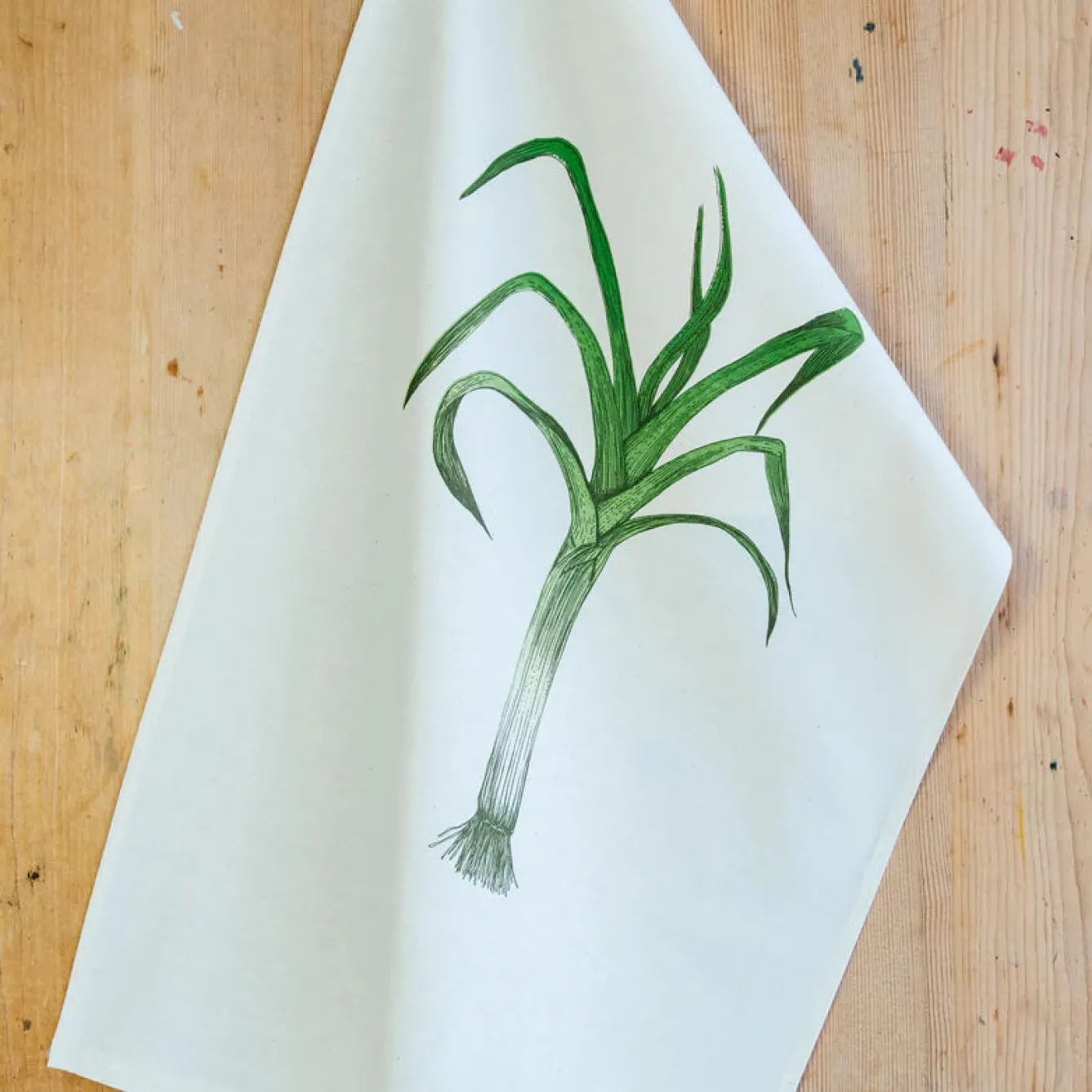 Lottie Day Leek Tea Towel- Tea|Tea Towels