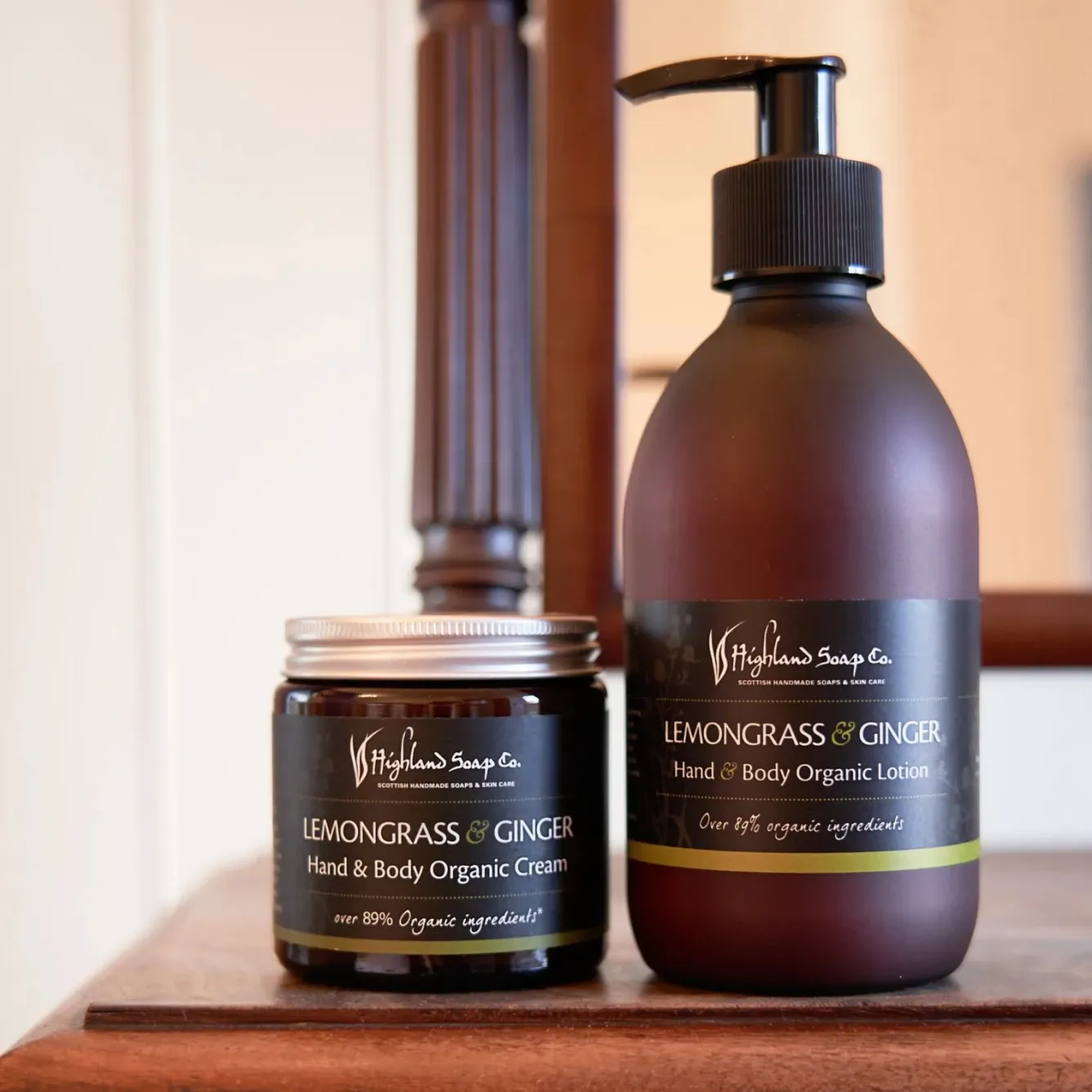 The Highland Soap Company Lemongrass & Ginger Hand & Body Organic Cream- Soaps & Lotions