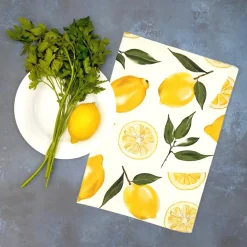Corinne Alexander Lemon Tea Towel by- Tea|Tea Towels