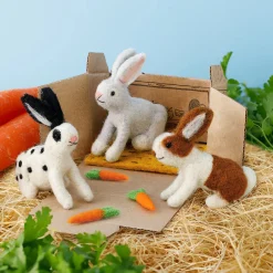 Sew Heart Felt Lettuce Rabbit with Carrot Nibbles- Children