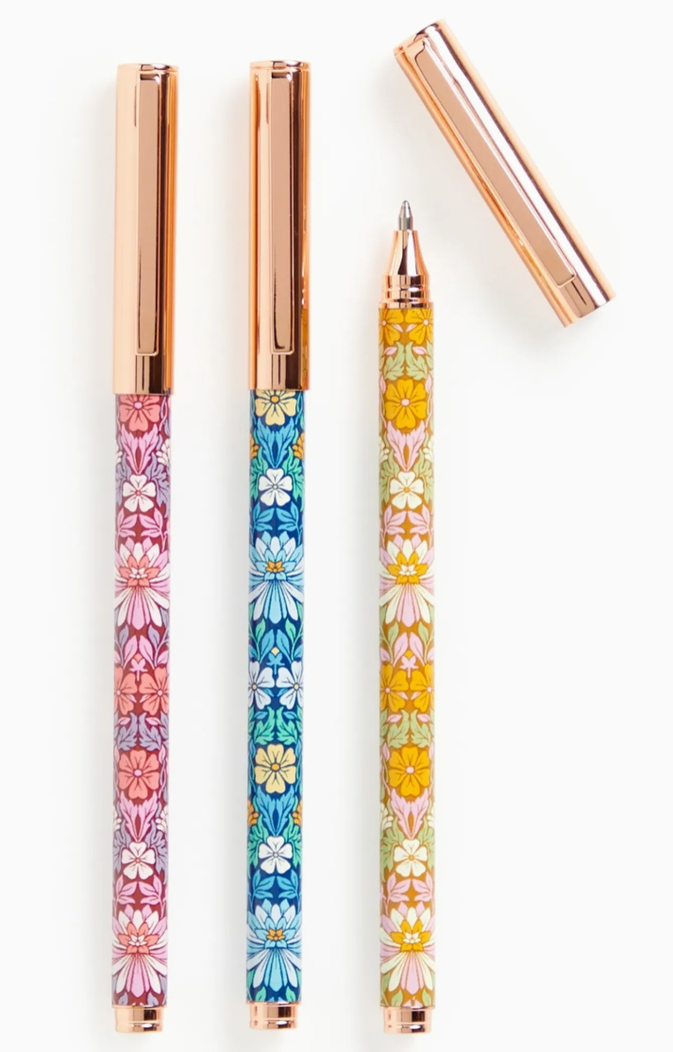 Chronicle Books Liberty Moon Flower Pen Set of 3- Stationery