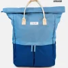 Kind Bag London Light Blue and Navy Hackney Large Backpack- Bags
