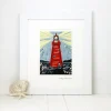 Lucky Lobster Lighthouse Print Framed- Art
