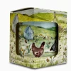 Heaven Scent Lime, Basil & Mandarin China Pot Candle - Chickens- Home Fragrance