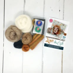 The Crafty Kit Co. Lion & Cub Needle Felting Craft Kit- Crafts|Children