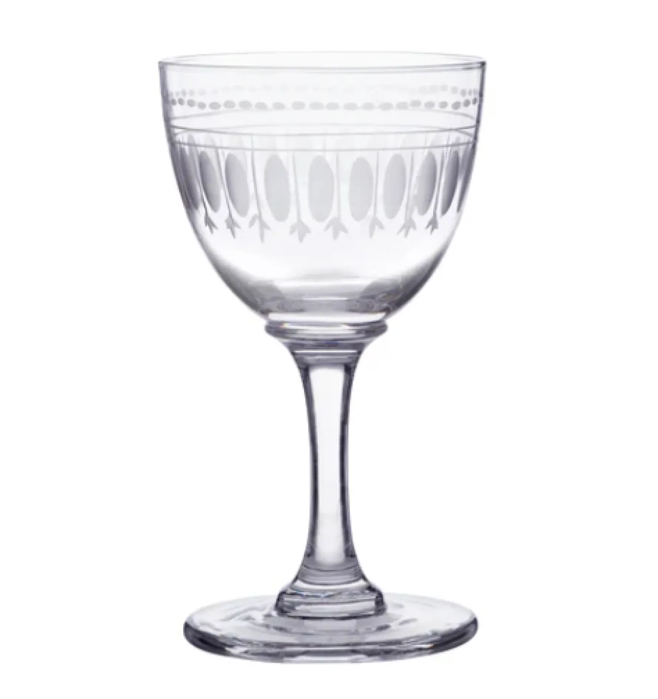 The Vintage List Liqueur Glass with Ovals Design by- Glassware