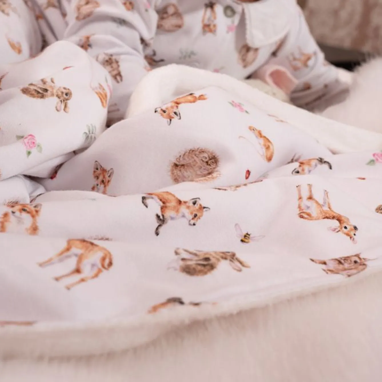 Wrendale Designs 'Little Forest' Woodland Animals Baby Blanket- Children