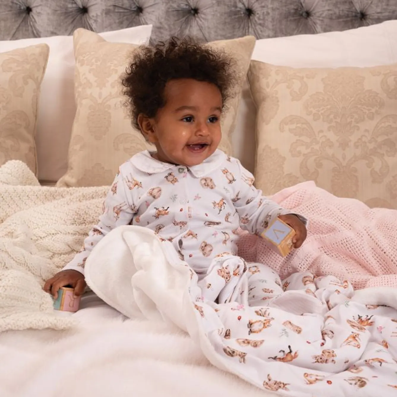 Wrendale Designs 'Little Forest' Woodland Animals Baby Blanket- Children