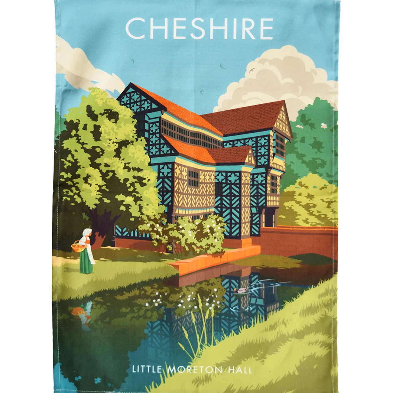 Town Towels Little Moreton Hall - Cheshire Tea Towel- Tea|Tea Towels