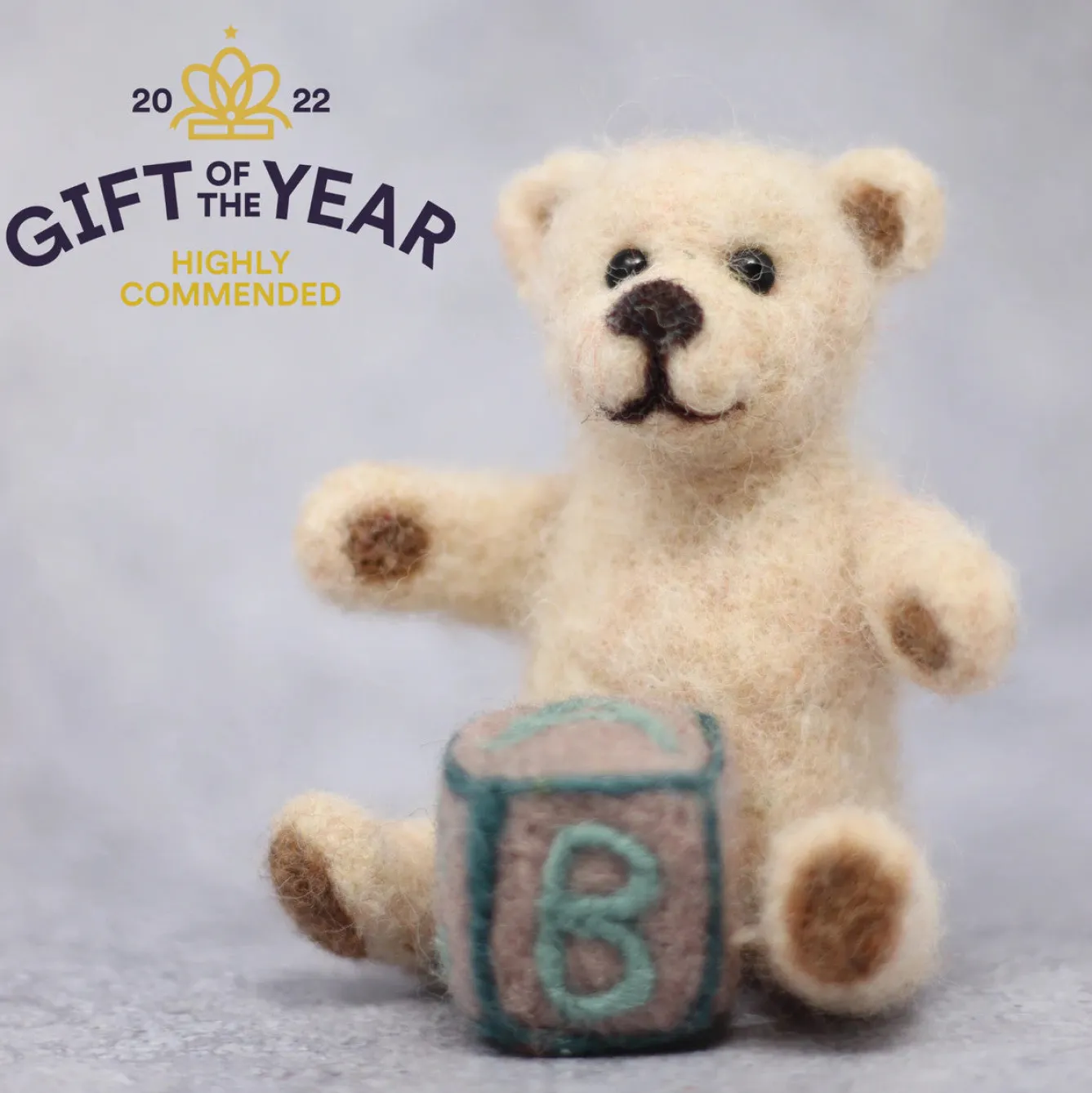The Crafty Kit Co. Little Teddy Needle Felting Kit- Crafts