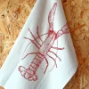 Lottie Day Lobster Tea Towel- Tea|Tea Towels