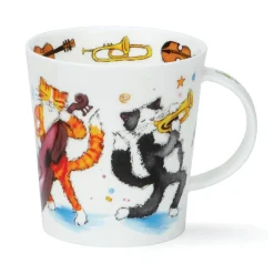 Dunoon Lomond Groovy Cats Mug- Whimsical|Bright Colors