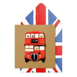 Tache Cards London Bus Card- Greeting Cards