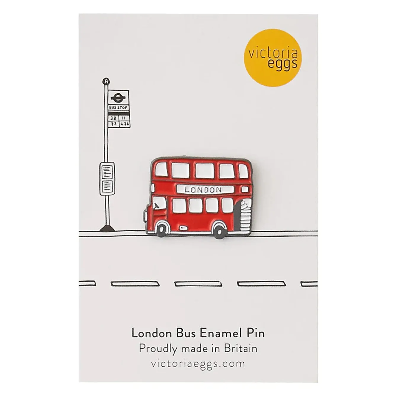 Victoria Eggs London Bus Enamel Pin Badge- Key Chains|Children