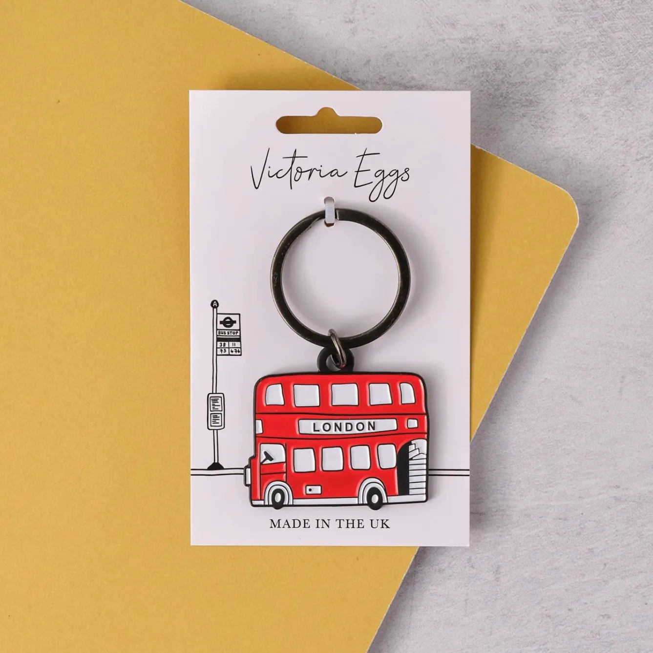 Victoria Eggs London Bus Keyring- Key Chains|Children