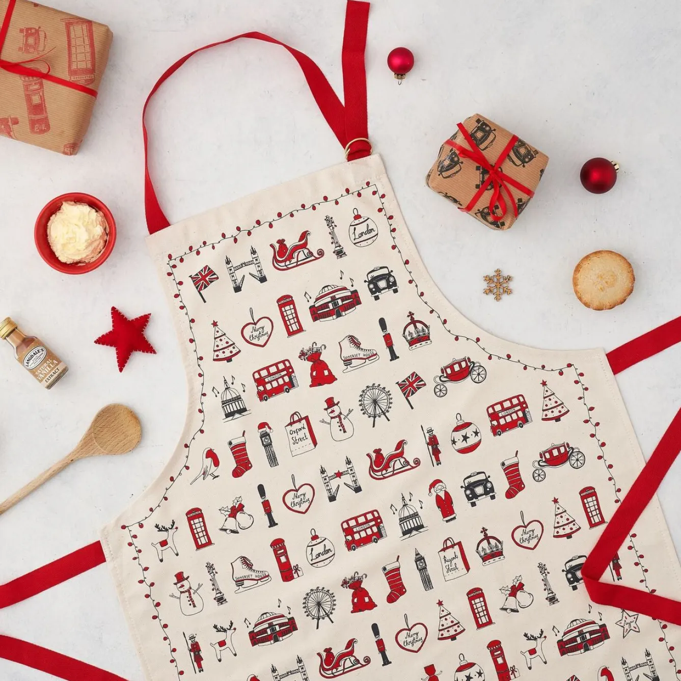 Victoria Eggs London Christmas Apron- Aprons