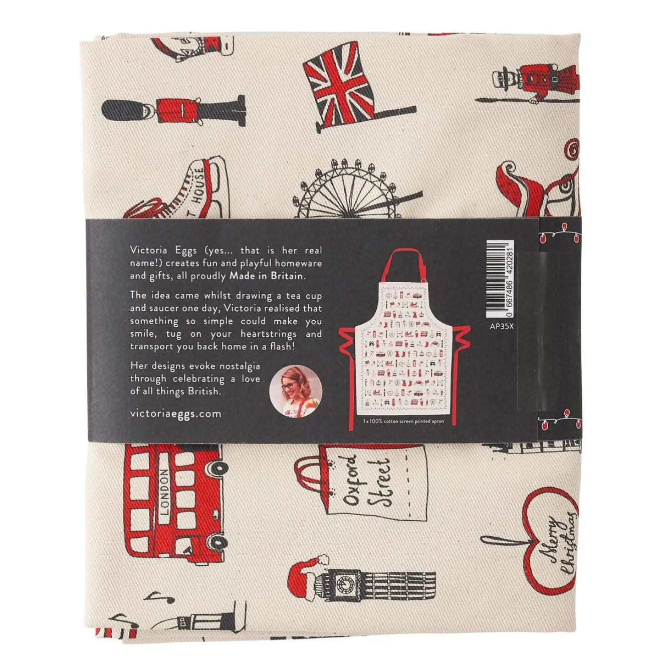 Victoria Eggs London Christmas Apron- Aprons