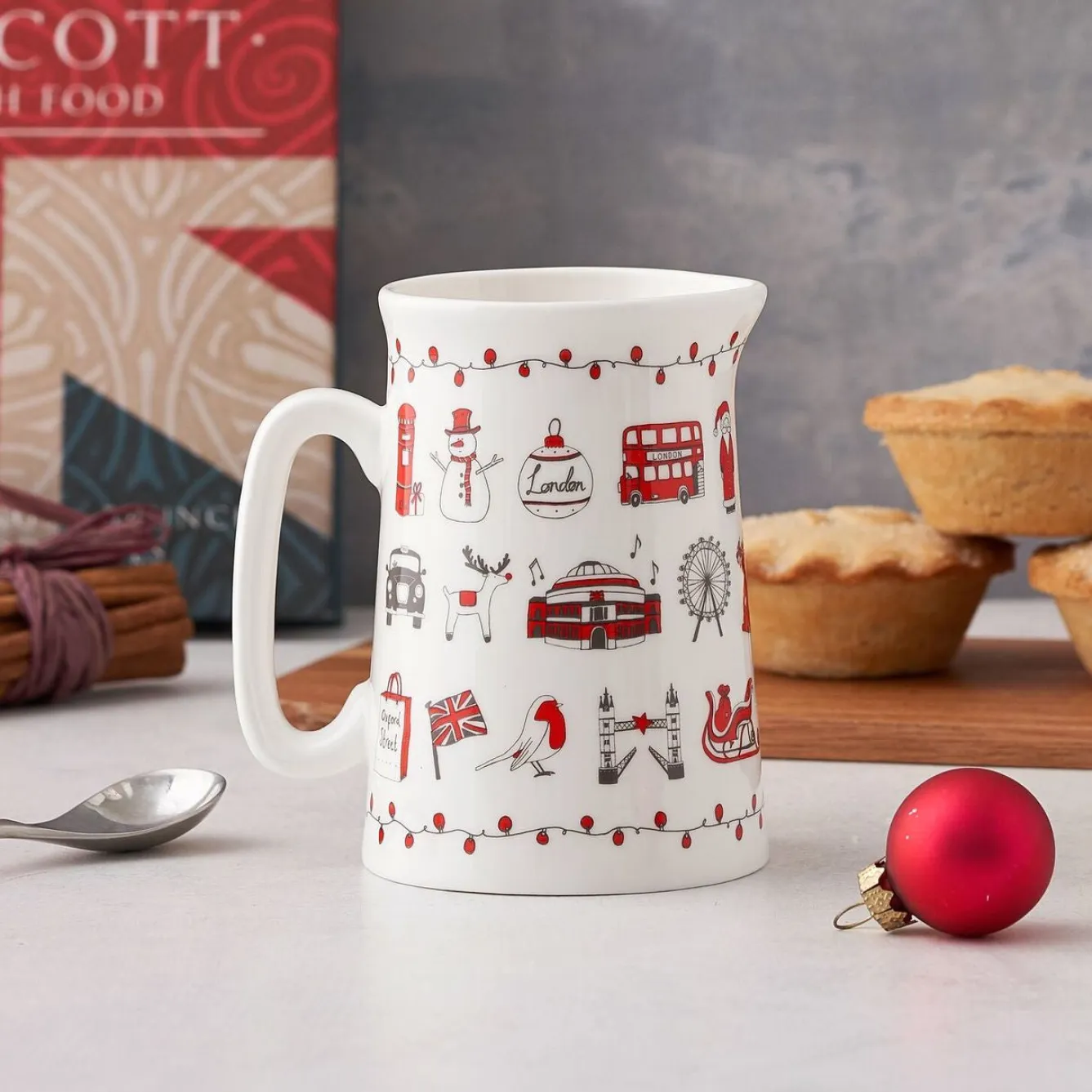 Victoria Eggs London Christmas Half Pint Jug- Jugs
