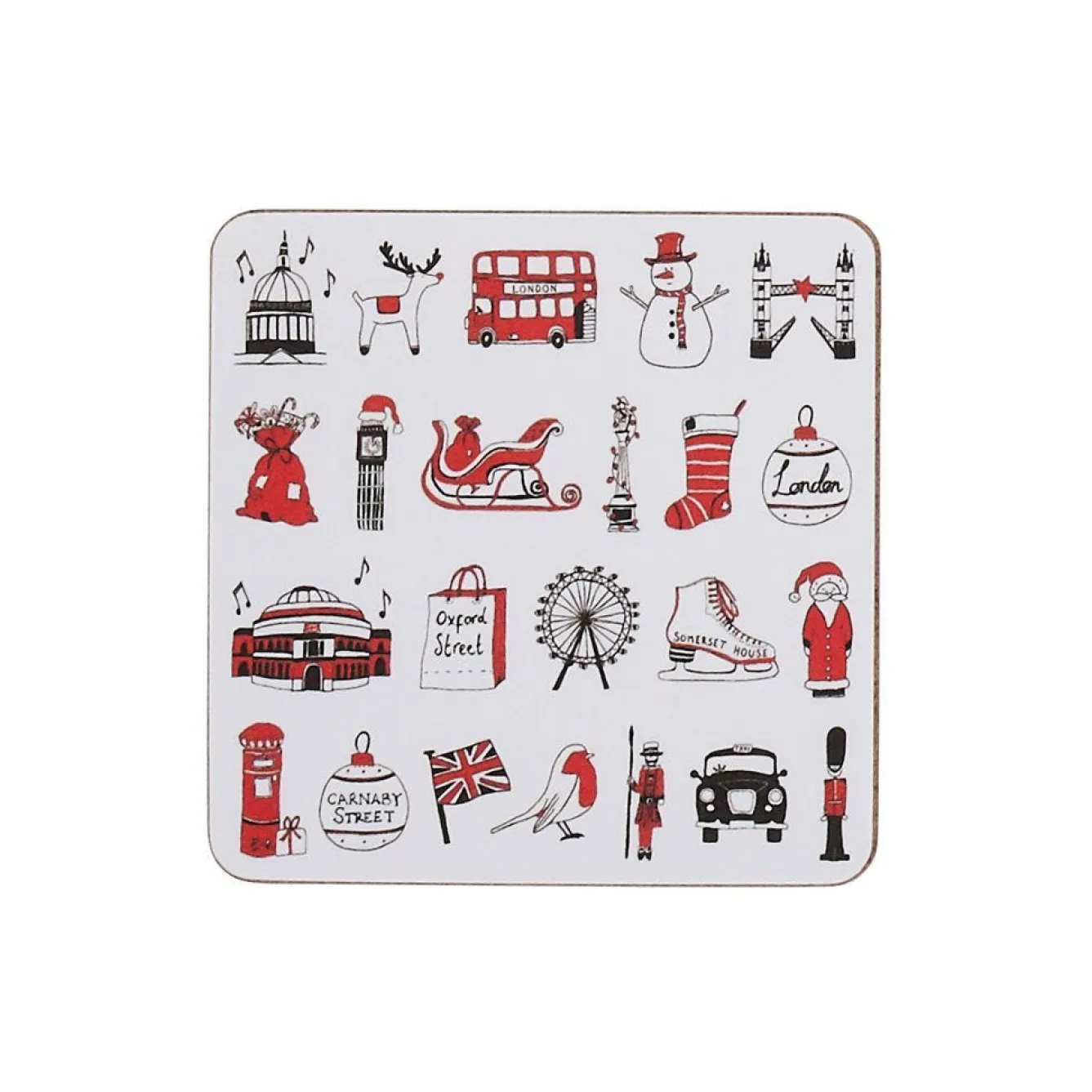 Victoria Eggs London Christmas Set of 4 Coasters- Coasters