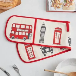 Victoria Eggs London Skyline Double Oven Glove- Oven Gloves/Mitts