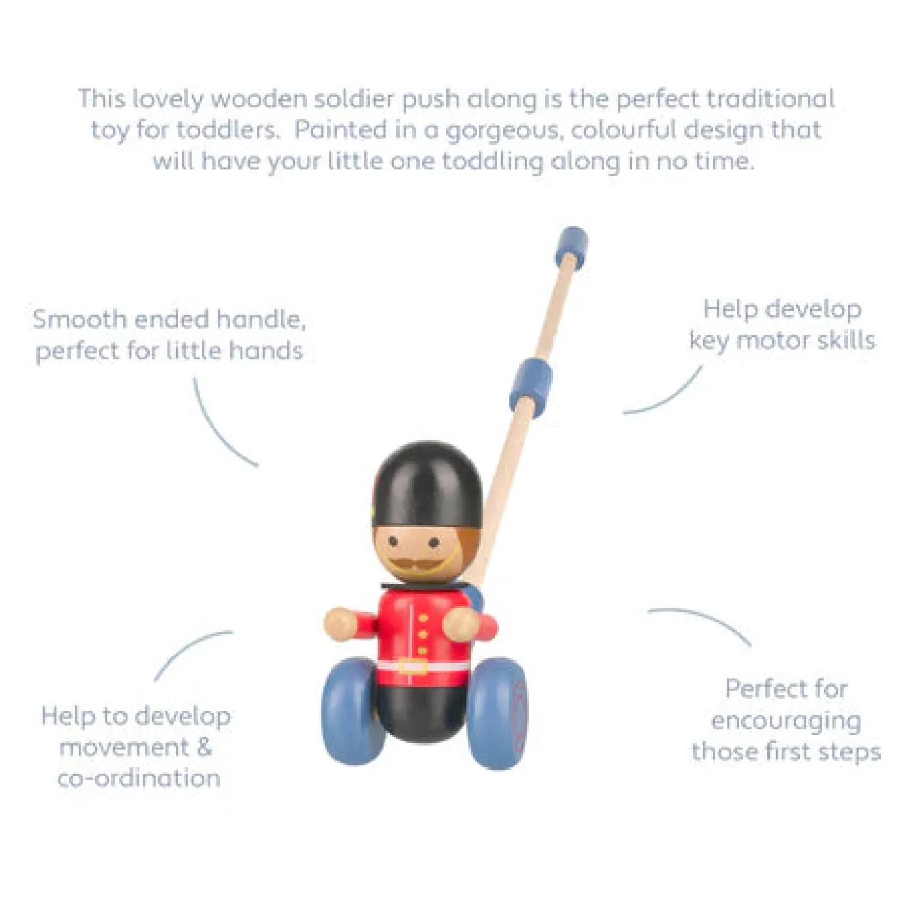 Orange Tree Toys London Soldier Push Along (Boxed)- Children