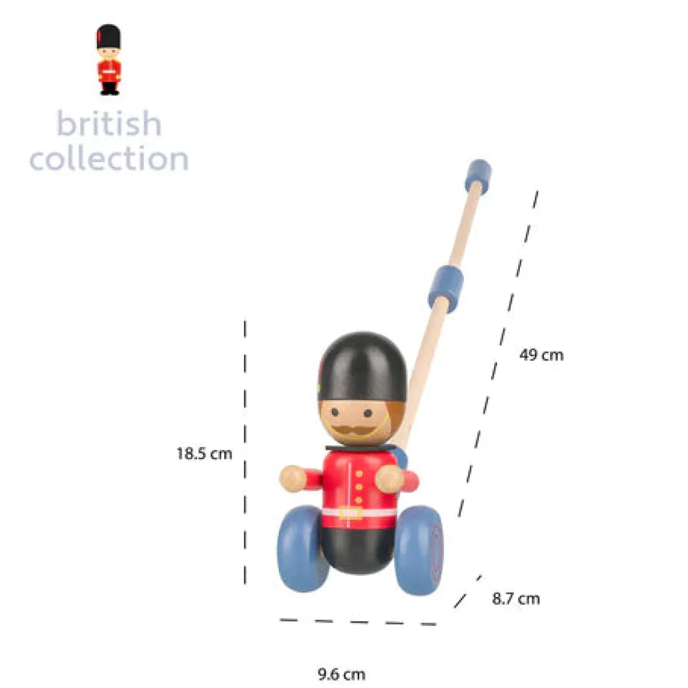 Orange Tree Toys London Soldier Push Along (Boxed)- Children