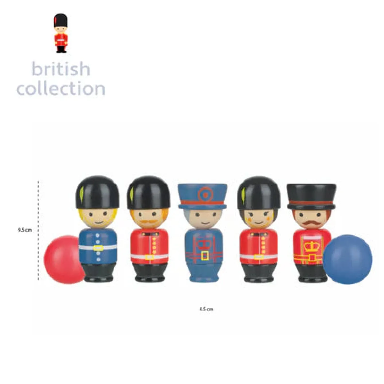 Orange Tree Toys London Wooden Skittles Toy- Puzzles|Children