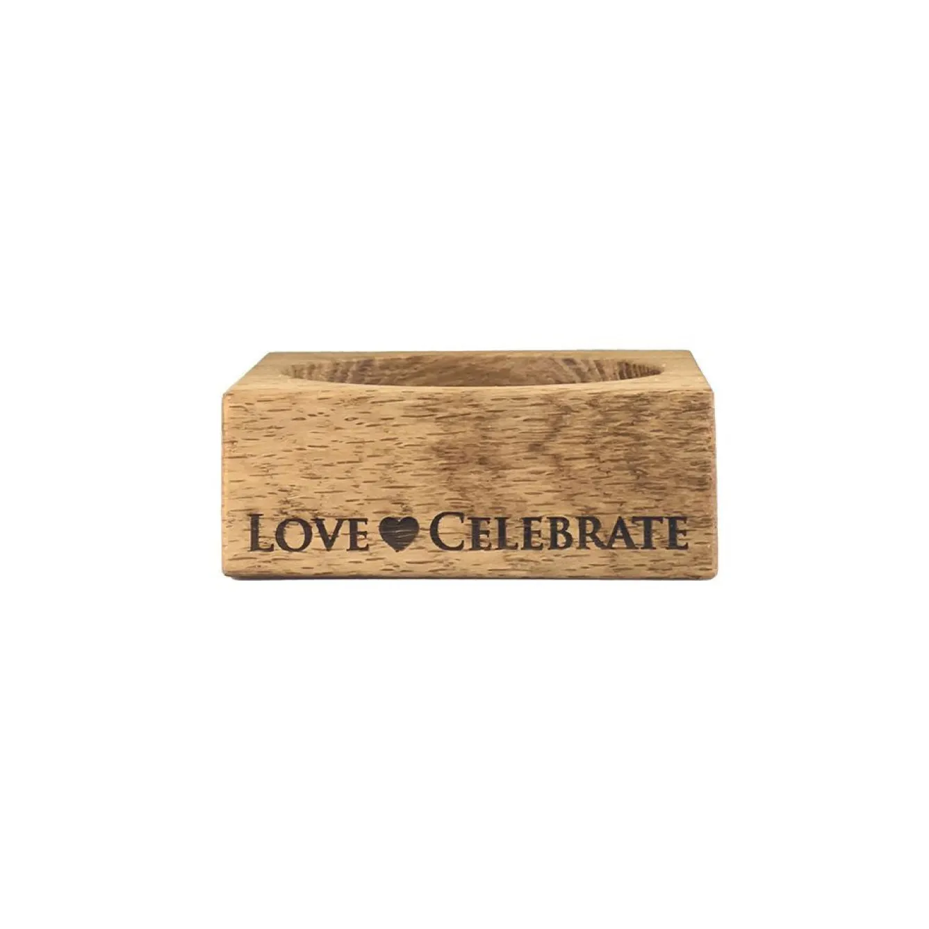 Selbrae Love & Celebrate Oak Wine Bottle Coaster- Tea|Coasters