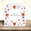West Country Designs 'Love & Hugs' Strawberry Art Card- Valentine's Day|Greeting Cards