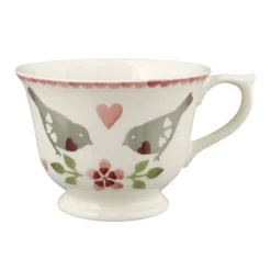 Emma Bridgewater Lovebirds Large Teacup & Saucer Boxed- Valentine's Day