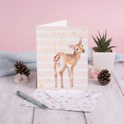 Wrendale Designs Loved Deerly - It's a Girl Greetings Card- Greeting Cards|Children