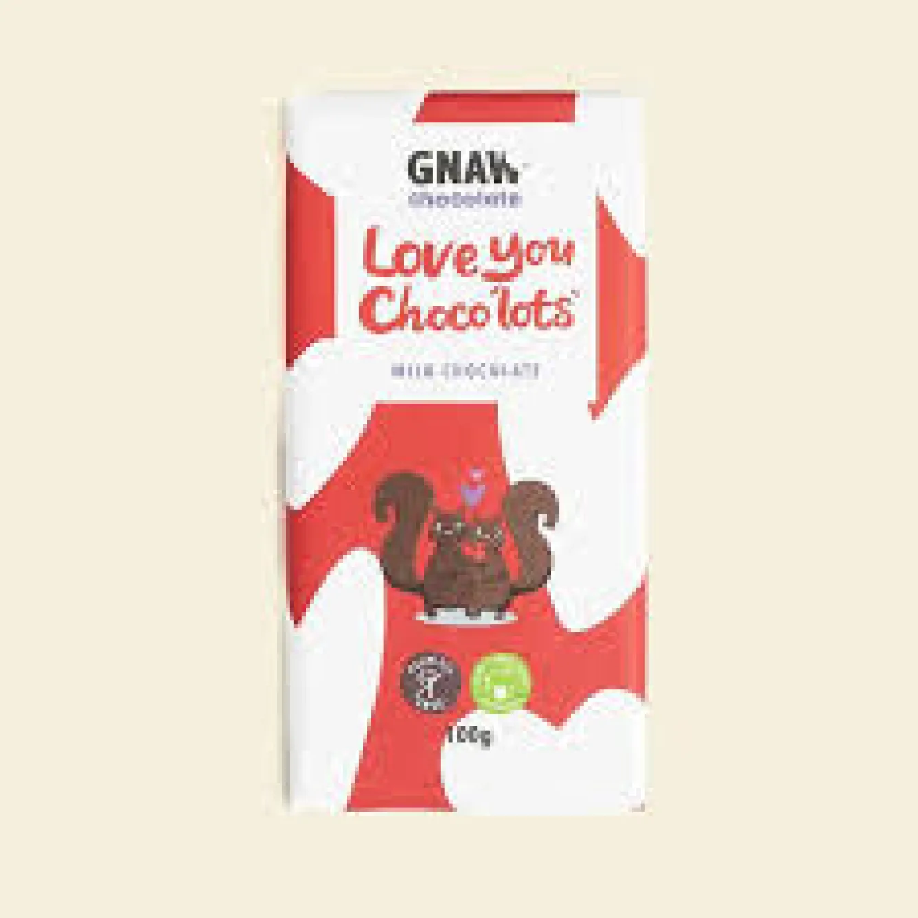 Gnaw Chocolate Love You Choco'lots' Milk Chocolate Bar- Holiday Treats|Chocolate