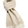 Bronte Moon Luxury Beige Merino Lambswool Scarf- Umbrellas
