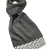 Bronte Moon Luxury Gray Merino Lambswool Scarf- Umbrellas