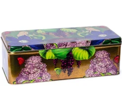 Madame Treacle Whimsical Garden Long Deep Rectangular Tin- Flowers & Fruits
