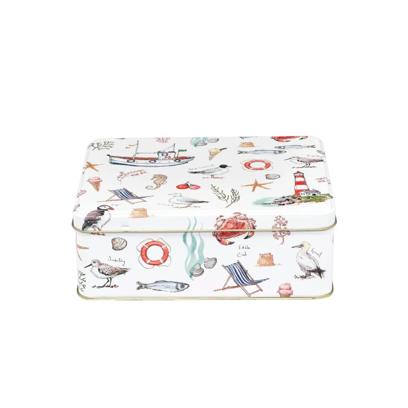 Elite Tins Madeline Floyd Seaside Deep Rectangular Tin- Seaside
