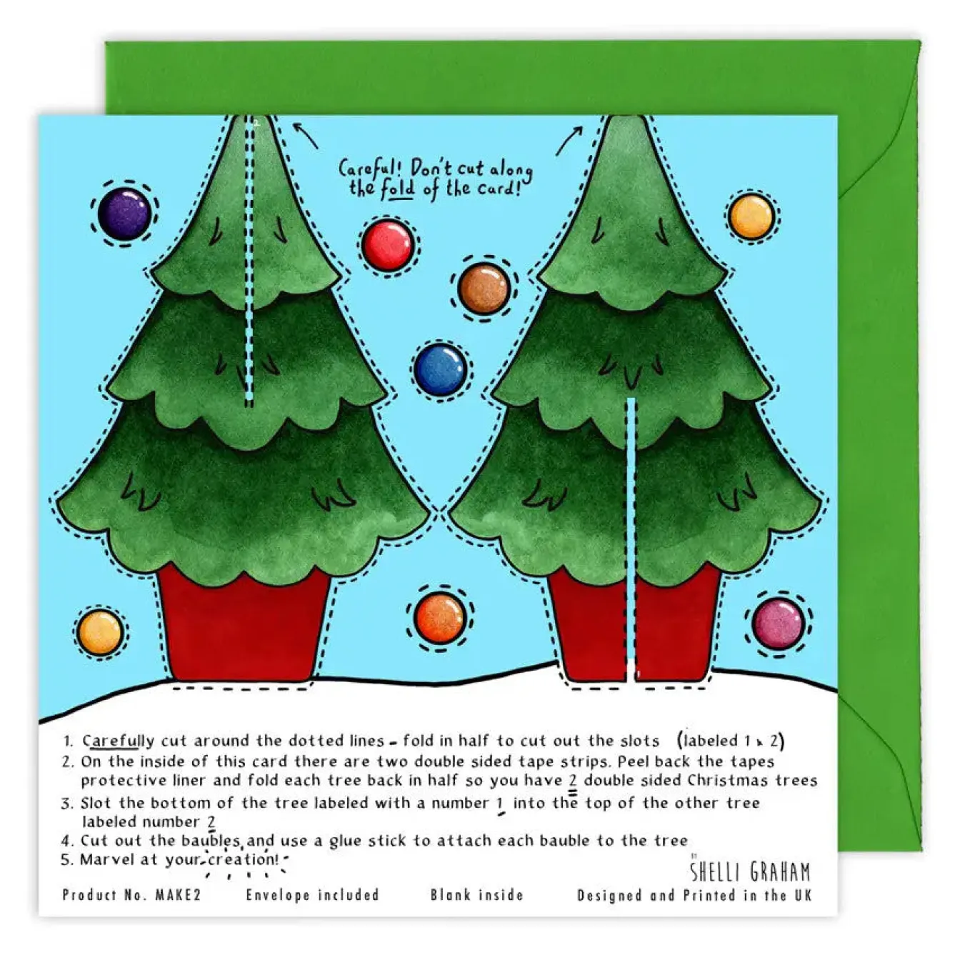 Yeti Make Your Own Christmas Tree Card- Christmas|Greeting Cards