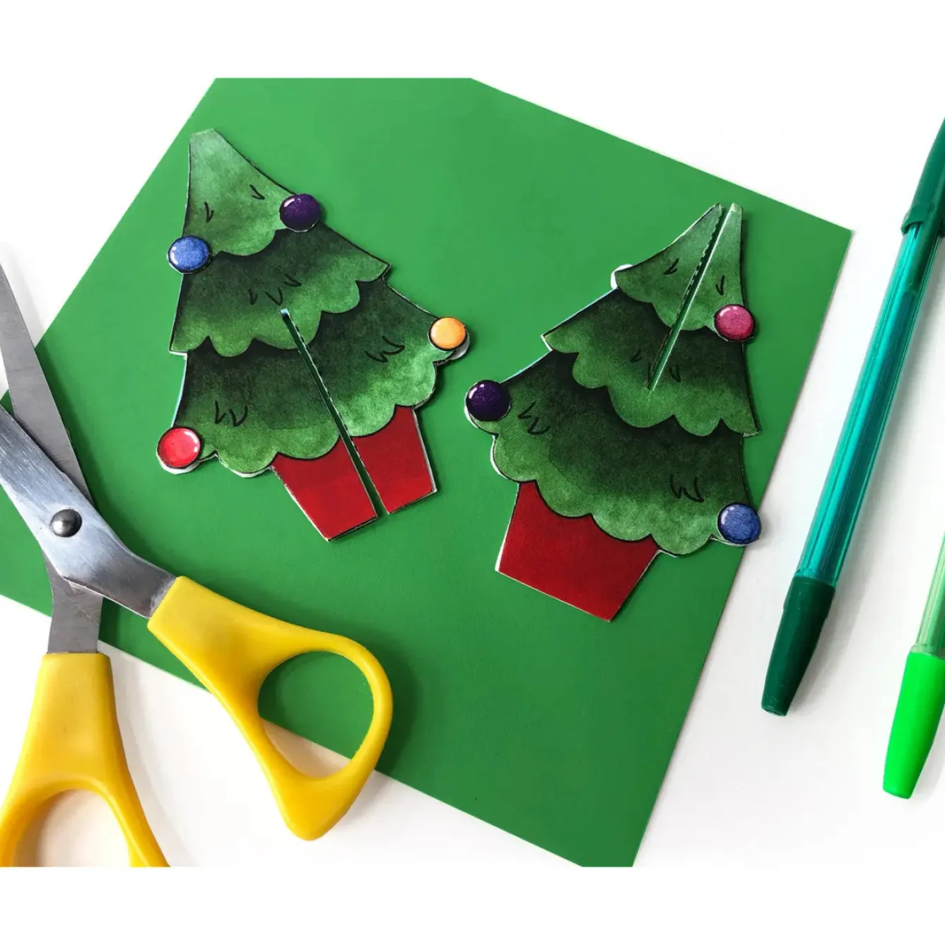 Yeti Make Your Own Christmas Tree Card- Christmas|Greeting Cards