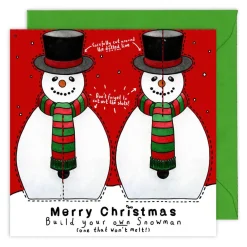 Yeti Make Your Own Snowman Christmas Card- Christmas|Greeting Cards