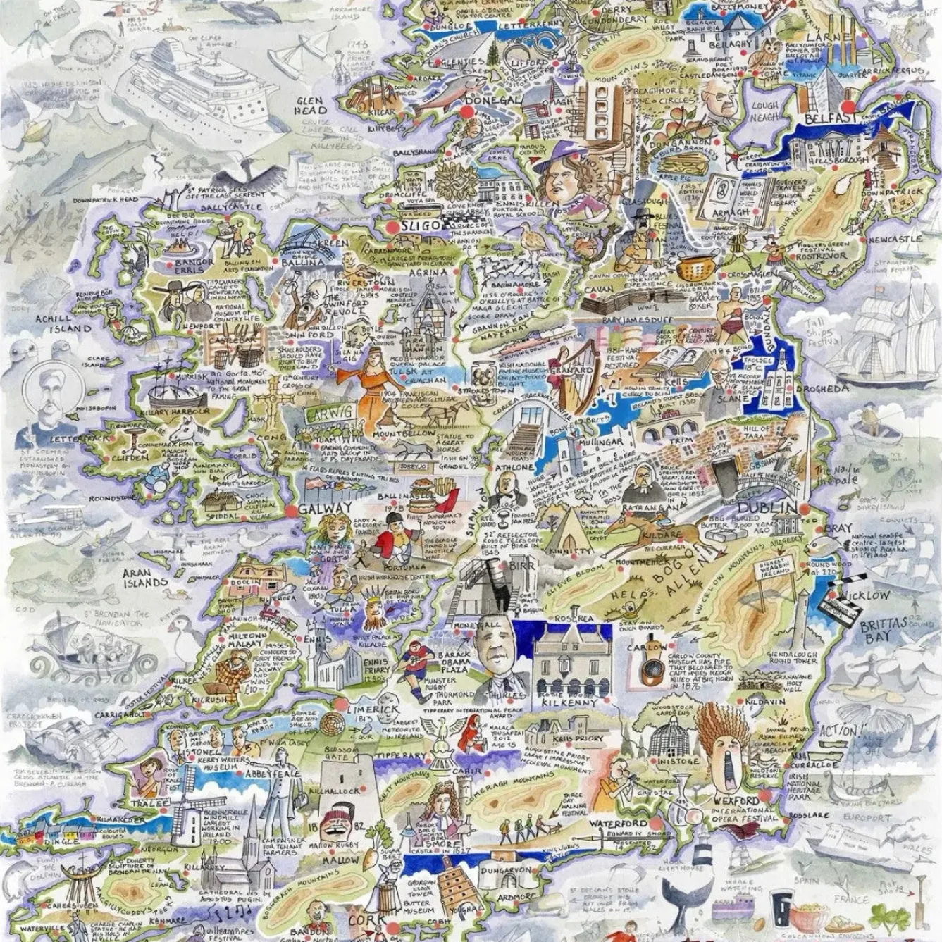 All Jigsaw Puzzles Map of Ireland 300 Piece Wooden Jigsaw Puzzle- Puzzles|Children