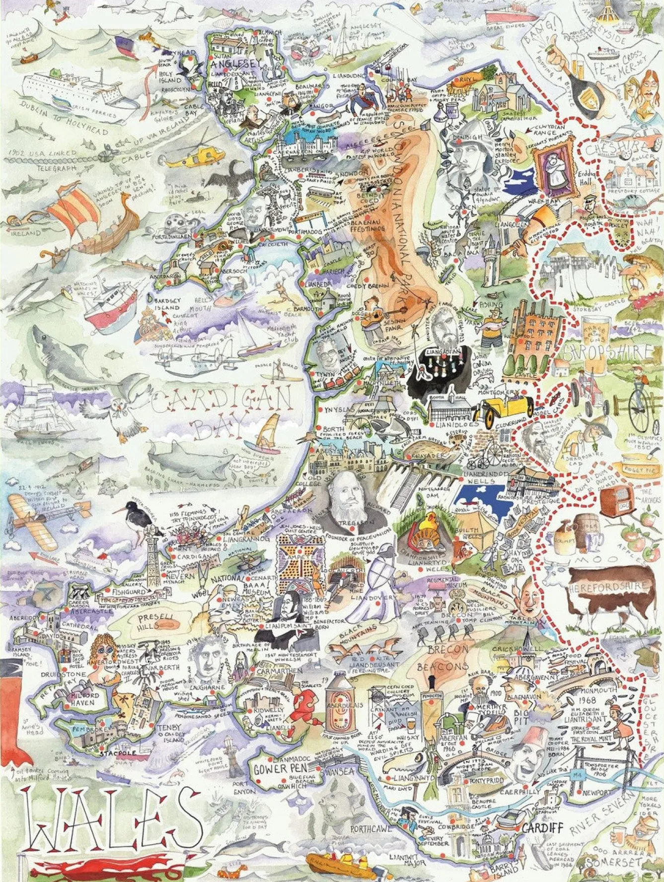 All Jigsaw Puzzles Map of Wales Cymru 1000 Piece Jigsaw Puzzle- Puzzles|Children
