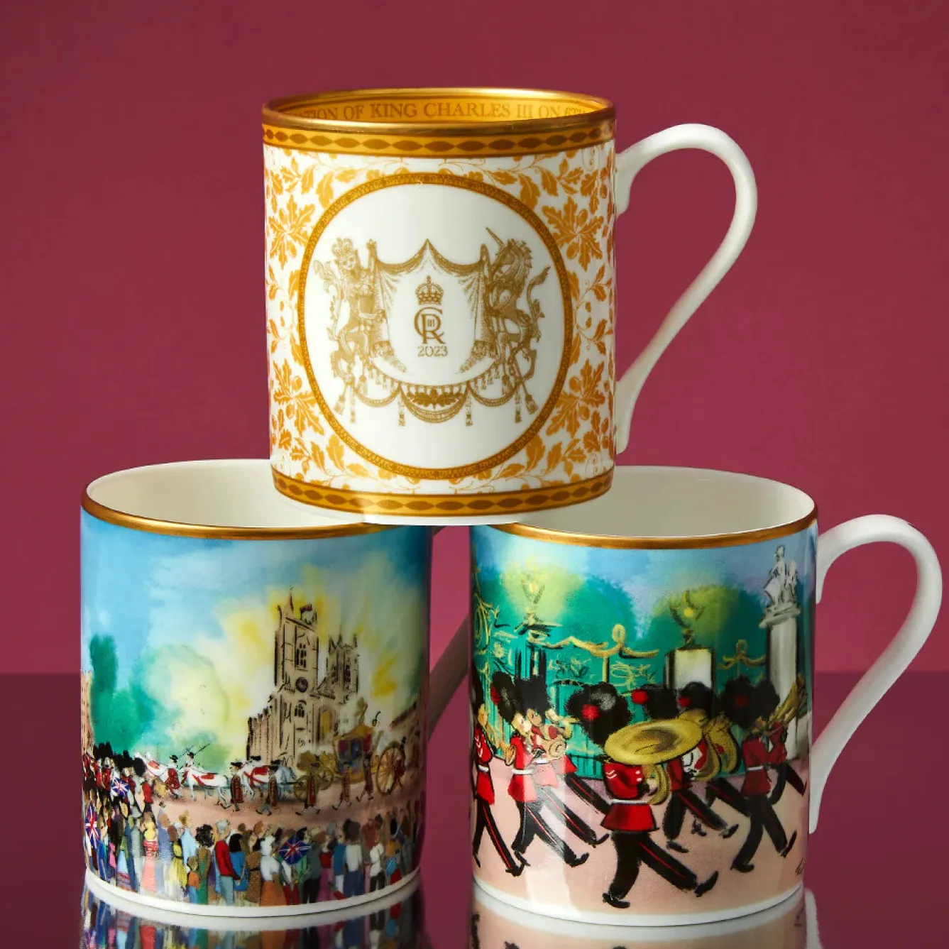 Halcyon Days Marching Down The Mall Bone China Mug- Royal|Royal Family