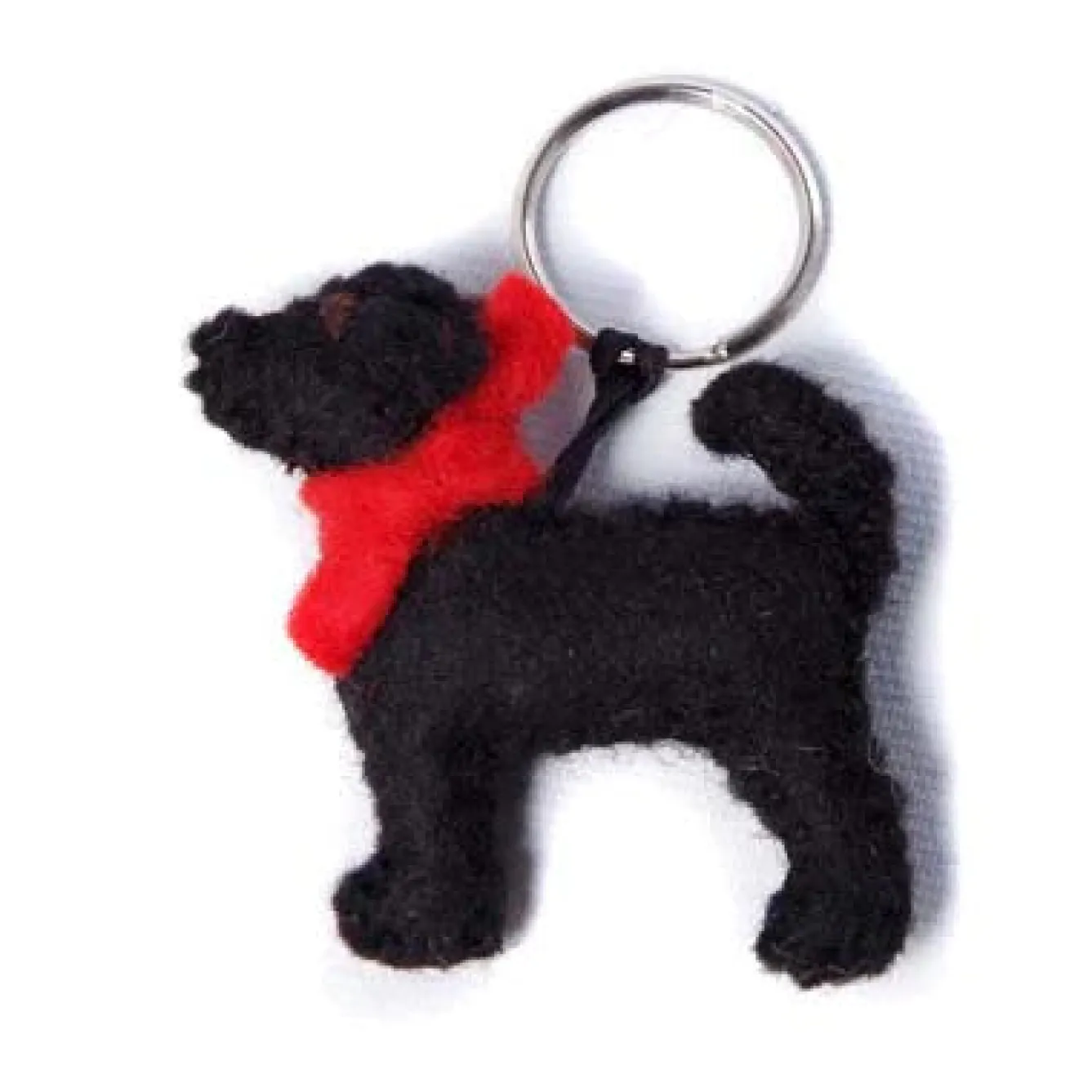 Amica Felt Marley the Black Lab Key Ring- Key Chains