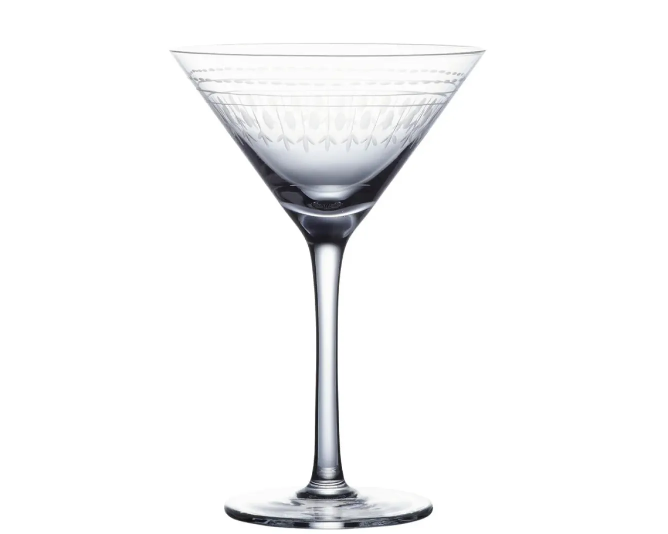 The Vintage List Martini Glass with Ovals Design by- Glassware