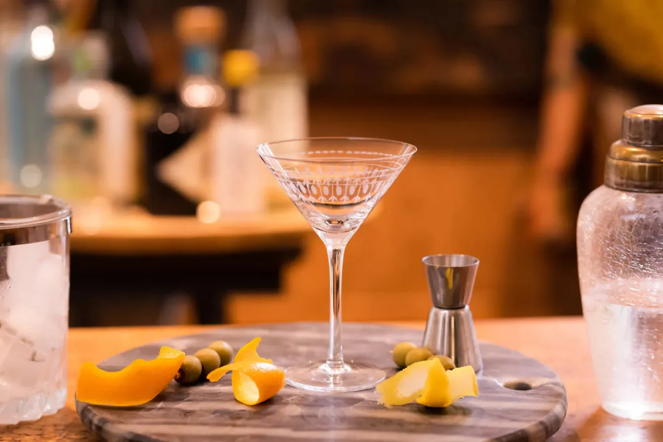 The Vintage List Martini Glass with Ovals Design by- Glassware