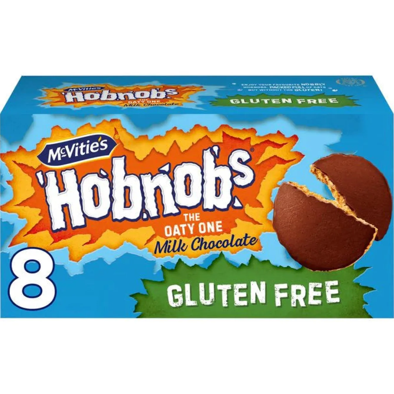 Tea & Biscuits McVitie's Milk Chocolate Gluten Free Hobnob Biscuits 150g/4.9oz- Biscuits